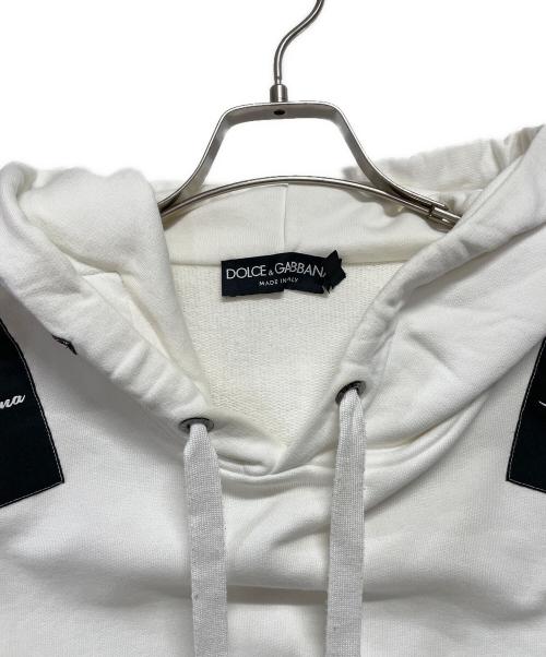 DOLCE & GABBANA（ドルチェ＆ガッバーナ）DOLCE & GABBANA (ドルチェ＆ガッバーナ) プルオーバーパーカー ホワイト サイズ:52の古着・服飾アイテム