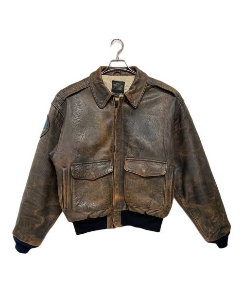 AVIREX（アヴィレックス）AVIREX (アヴィレックス) レザーフライトジャケット ブラウン サイズ:Ｍの古着・服飾アイテム