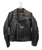 DAYTONA LEATHERSデイトナ レザー）の古着「レザーライダースジャケット」｜ブラック