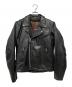 DAYTONA LEATHERS（デイトナ レザー）の古着「レザーライダースジャケット」｜ブラック