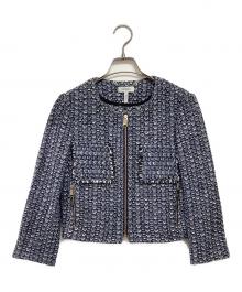 MAX&Co.（マックスアンドコー）の古着「ジャガードジャケット」｜ブルー