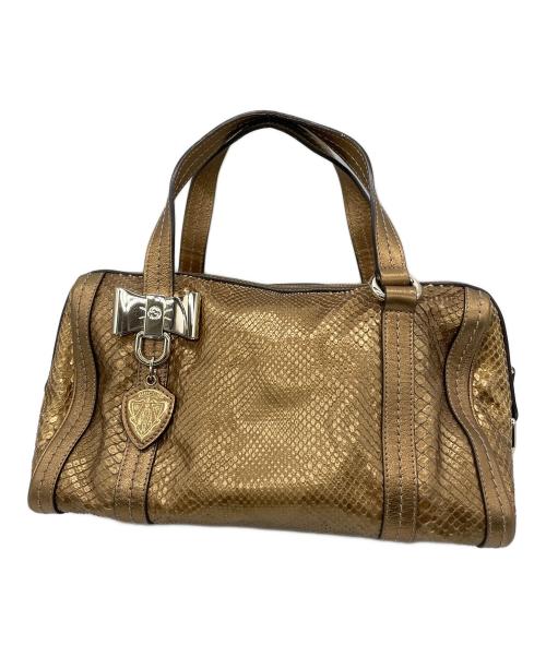 GUCCI（グッチ）GUCCI (グッチ) ドゥケッサ ミニボストンバッグ ゴールドの古着・服飾アイテム