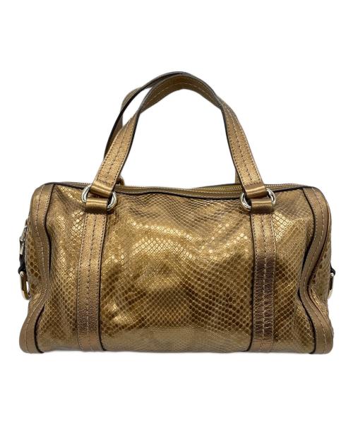 GUCCI（グッチ）GUCCI (グッチ) ドゥケッサ ミニボストンバッグ ゴールドの古着・服飾アイテム