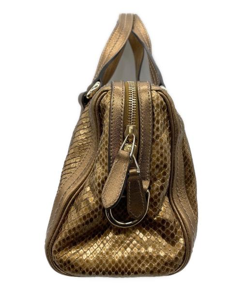 GUCCI（グッチ）GUCCI (グッチ) ドゥケッサ ミニボストンバッグ ゴールドの古着・服飾アイテム