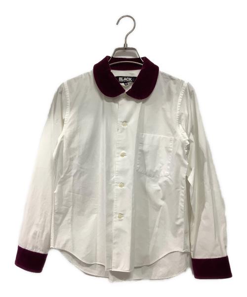BLACK COMME des GARCONS（ブラックコムデギャルソン）BLACK COMME des GARCONS (ブラックコムデギャルソン) ベロア クレリックシャツ ホワイト サイズ:XSの古着・服飾アイテム