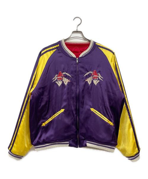 SAPEur（サプール）SAPEur (サプール) スカジャン AMERICAN LAST FRONTIER レッド×パープル サイズ:Lの古着・服飾アイテム