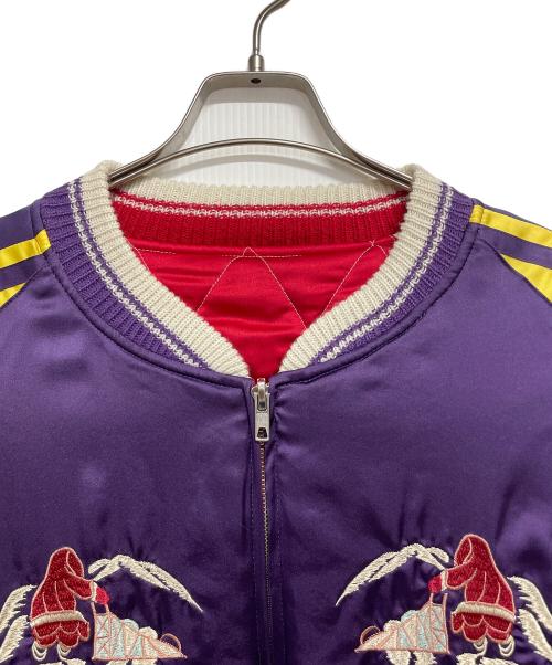 SAPEur（サプール）SAPEur (サプール) スカジャン AMERICAN LAST FRONTIER レッド×パープル サイズ:Lの古着・服飾アイテム