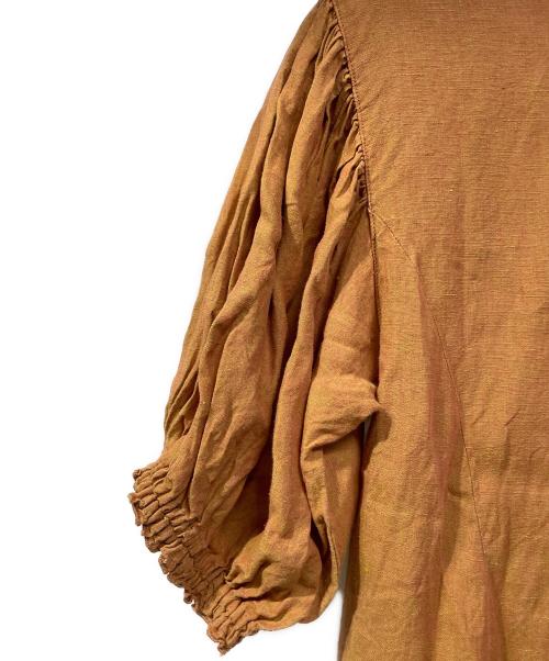 nest Robe（ネストローブ）nest Robe (ネストローブ) 半袖ワンピース ブラウン サイズ:Fの古着・服飾アイテム