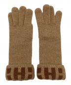 HERMESエルメス）の古着「ニット手袋」｜ベージュ