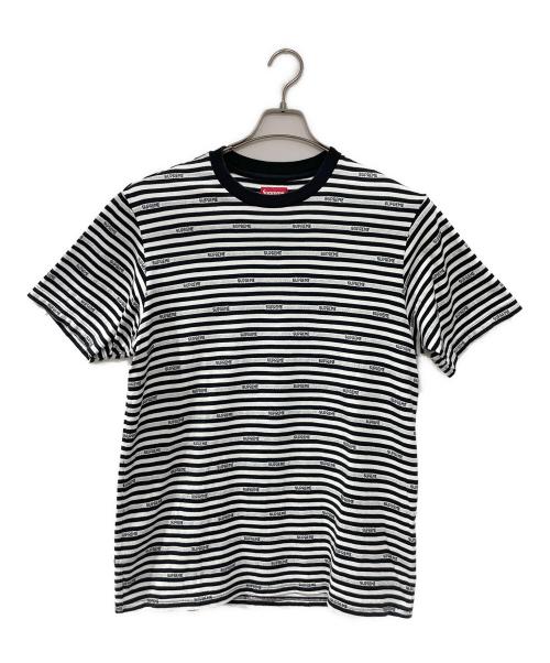 SUPREME（シュプリーム）SUPREME (シュプリーム) 半袖カットソー ブラック×ホワイト サイズ:Mの古着・服飾アイテム