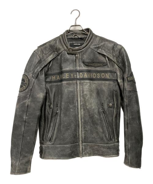 HARLEY-DAVIDSON（ハーレーダビッドソン）HARLEY-DAVIDSON (ハーレーダビッドソン) レザージャケット ブラック サイズ:Lの古着・服飾アイテム