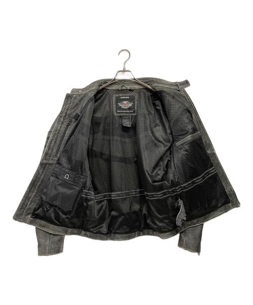 HARLEY-DAVIDSON（ハーレーダビッドソン）HARLEY-DAVIDSON (ハーレーダビッドソン) レザージャケット ブラック サイズ:Lの古着・服飾アイテム