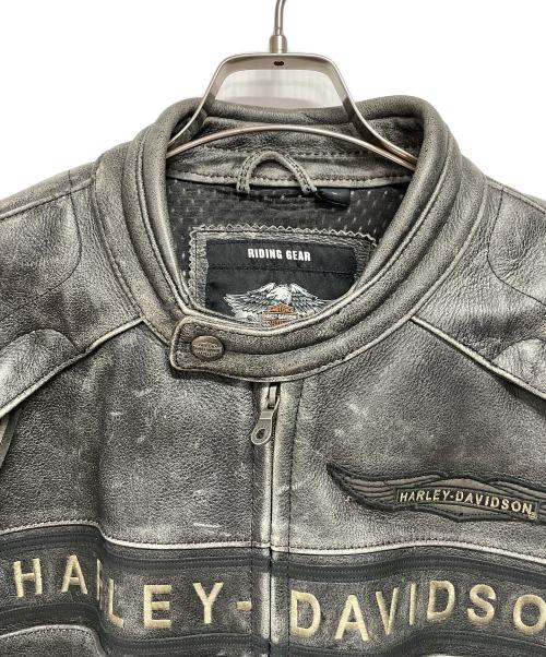 HARLEY-DAVIDSON（ハーレーダビッドソン）HARLEY-DAVIDSON (ハーレーダビッドソン) レザージャケット ブラック サイズ:Lの古着・服飾アイテム