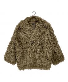 PAMEO POSE（パメオポーズ）の古着「フェイクファーコート」｜オリーブ