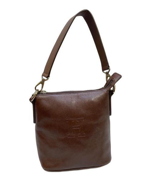 HIROFU（ヒロフ）HIROFU (ヒロフ) レザーハンドバッグ ブラウンの古着・服飾アイテム