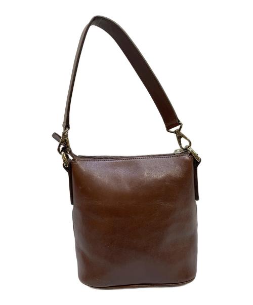 HIROFU（ヒロフ）HIROFU (ヒロフ) レザーハンドバッグ ブラウンの古着・服飾アイテム