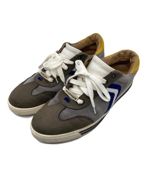 DSQUARED2（ディースクエアード）DSQUARED2 (ディースクエアード) スニーカー グレー×ブラウン サイズ:26.5㎝の古着・服飾アイテム