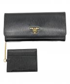 PRADAプラダ）の古着「サフィアーノ 長財布」｜ブラック