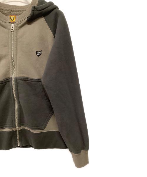 HUMAN MADE（ヒューマンメイド）HUMAN MADE (ヒューマンメイド) ジップパーカー カーキ サイズ:Sの古着・服飾アイテム