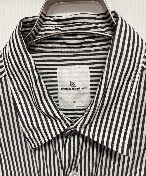 uniform experiment（ユニフォームエクスペリメント）uniform experiment (ユニフォームエクスペリメント) 長袖シャツ ブラック×ホワイト サイズ:2の古着・服飾アイテム