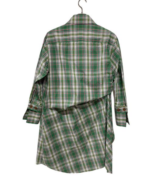 Vivienne Westwood RED LABEL（ヴィヴィアンウエストウッドレッドレーベル）Vivienne Westwood RED LABEL (ヴィヴィアンウエストウッドレッドレーベル) 長袖ワンピース グリーン サイズ:FREEの古着・服飾アイテム