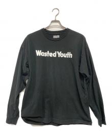 WASTED YOUTH（ウェイステッドユース）の古着「長袖カットソー」｜ブラック
