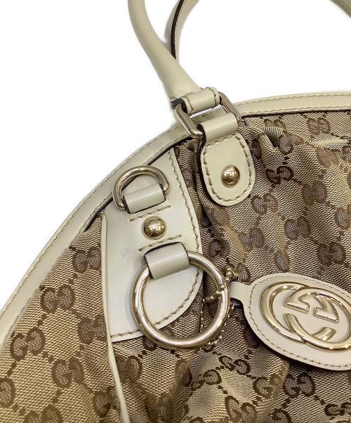 GUCCI（グッチ）GUCCI (グッチ) GGキャンバス ハンドバッグ ベージュの古着・服飾アイテム