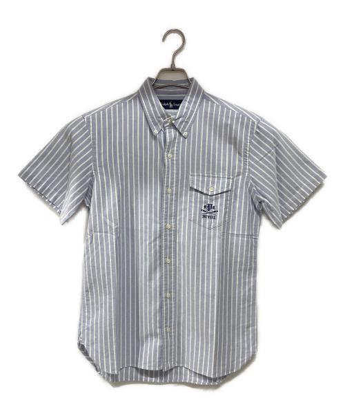 RALPH LAUREN（ラルフローレン）RALPH LAUREN (ラルフローレン) 半袖シャツ スカイブルー×ホワイト サイズ:Mの古着・服飾アイテム