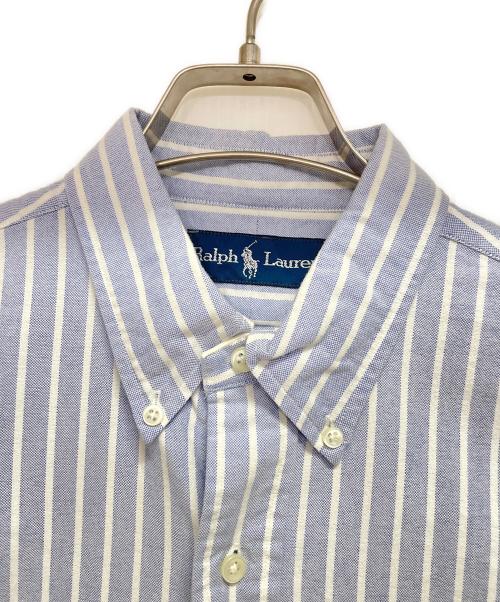 RALPH LAUREN（ラルフローレン）RALPH LAUREN (ラルフローレン) 半袖シャツ スカイブルー×ホワイト サイズ:Mの古着・服飾アイテム