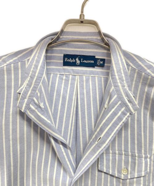 RALPH LAUREN（ラルフローレン）RALPH LAUREN (ラルフローレン) 半袖シャツ スカイブルー×ホワイト サイズ:Mの古着・服飾アイテム