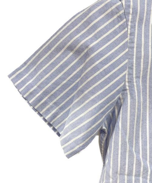 RALPH LAUREN（ラルフローレン）RALPH LAUREN (ラルフローレン) 半袖シャツ スカイブルー×ホワイト サイズ:Mの古着・服飾アイテム