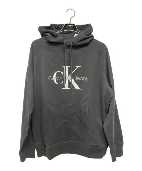 Calvin Klein Jeans（カルバンクラインジーンズ）Calvin Klein Jeans (カルバンクラインジーンズ) プルオーバーパーカー ブラック サイズ:L 未使用品の古着・服飾アイテム