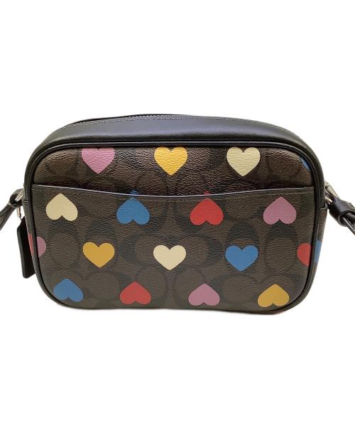 COACH（コーチ）COACH (コーチ) ミニ ジェイミー カメラ バッグ・シグネチャー キャンバス・ハート プリント ブラウンの古着・服飾アイテム