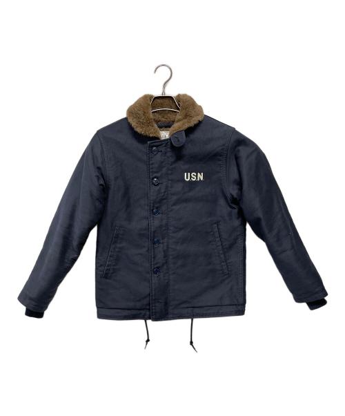 HOUSTON（ヒューストン）HOUSTON (ヒューストン) デッキジャケット ネイビー サイズ:38の古着・服飾アイテム