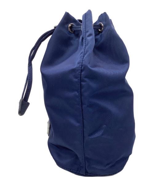 PRADA（プラダ）PRADA (プラダ) ナイロン巾着ポーチ ネイビーの古着・服飾アイテム