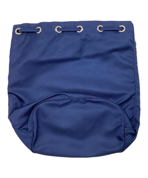 PRADA（プラダ）PRADA (プラダ) ナイロン巾着ポーチ ネイビーの古着・服飾アイテム