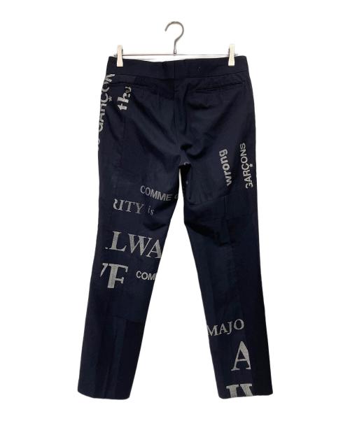 COMME des GARCONS（コムデギャルソン）COMME des GARCONS (コムデギャルソン) プリント スラックス ネイビー サイズ:Lの古着・服飾アイテム