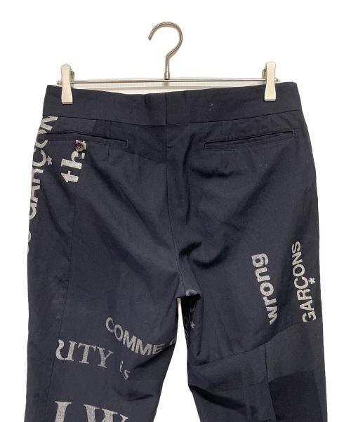COMME des GARCONS（コムデギャルソン）COMME des GARCONS (コムデギャルソン) プリント スラックス ネイビー サイズ:Lの古着・服飾アイテム