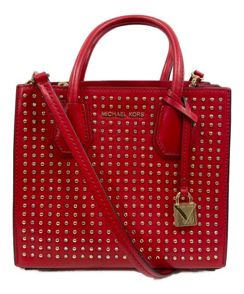 MICHAEL KORS（マイケル・コース）MICHAEL KORS (マイケル・コース) 2WAYスタッズバッグ レッドの古着・服飾アイテム