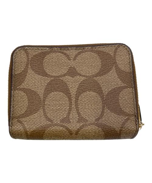 COACH（コーチ）COACH (コーチ) シグネチャー 3つ折り財布 ブラウンの古着・服飾アイテム