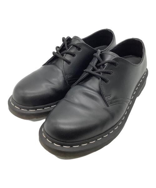 Dr.Martens（ドクターマーチン）Dr.Martens (ドクターマーチン) 3ホール シューズ WHITE STITCH ブラック サイズ:UK8の古着・服飾アイテム
