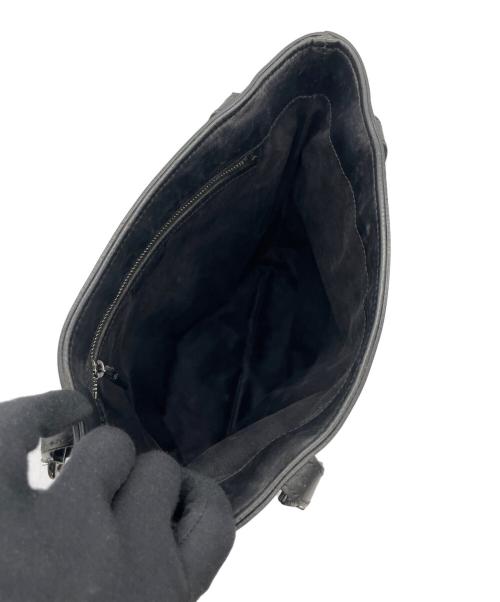 GUCCI（グッチ）GUCCI (グッチ) GGキャンバス×レザー トートバッグ ブラックの古着・服飾アイテム