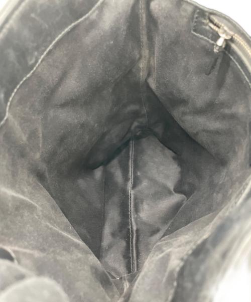 GUCCI（グッチ）GUCCI (グッチ) GGキャンバス×レザー トートバッグ ブラックの古着・服飾アイテム