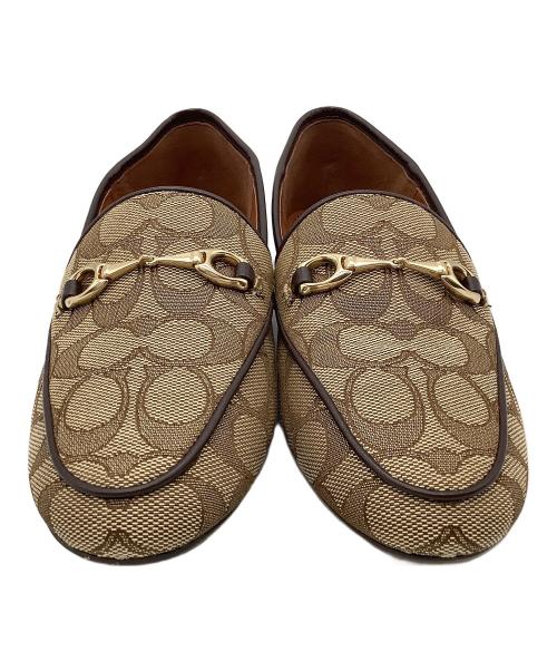 COACH（コーチ）COACH (コーチ) シグネチャー ビットローファー ベージュ サイズ:US　5Cの古着・服飾アイテム