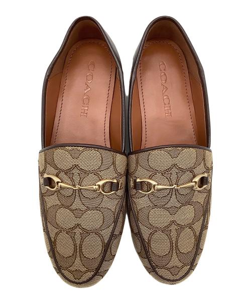 COACH（コーチ）COACH (コーチ) シグネチャー ビットローファー ベージュ サイズ:US　5Cの古着・服飾アイテム
