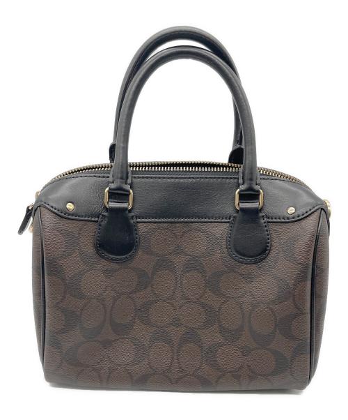 COACH（コーチ）COACH (コーチ) ミニボストンバッグ ブラウンの古着・服飾アイテム