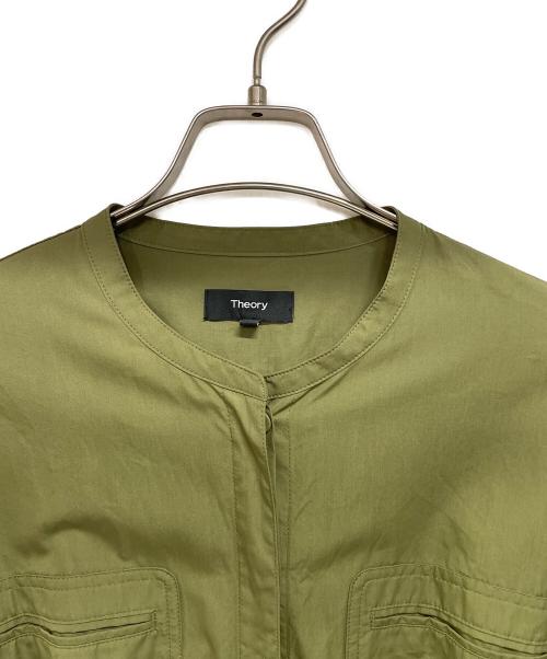 theory（セオリー）theory (セオリー) 半袖ワンピース グリーン サイズ:2の古着・服飾アイテム