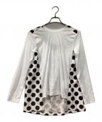 COMME des GARCONSコムデギャルソン）の古着「長袖変形カットソー」｜ホワイト