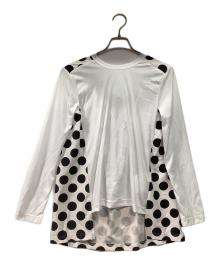 COMME des GARCONS（コムデギャルソン）の古着「長袖変形カットソー」｜ホワイト