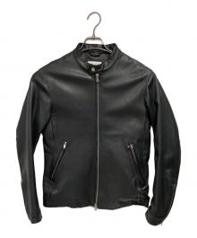 BEAUTY&YOUTH（ビューティーアンドユース）の古着「BY ラム シングル ライダース」｜ブラック